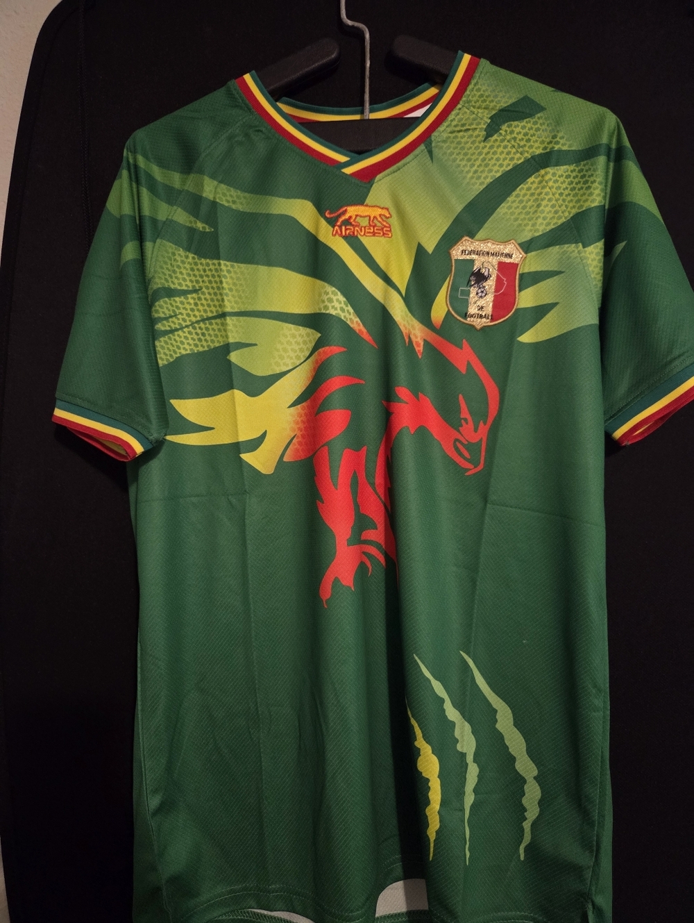 Vibrant Soccer Jersey with Emblem  From MALI.NATIONAL TEAM LES AIGLES DU MALI.